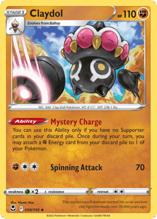Claydol Reverse - Silver Tempest