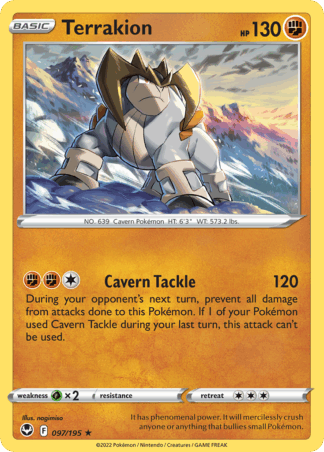 Terrakion Reverse - Silver Tempest