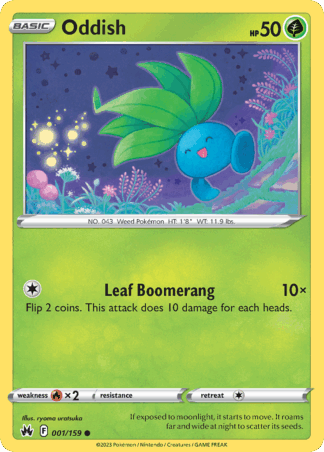 Oddish Reverse - Crown Zenith