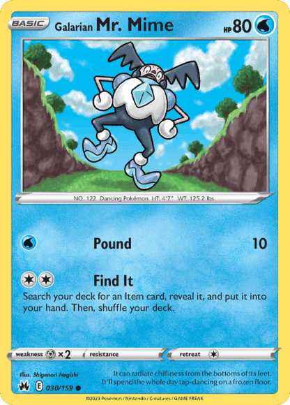 Galarian Mr. Mime Reverse - Crown Zenith