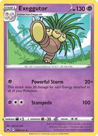 Exeggutor Reverse - Crown Zenith
