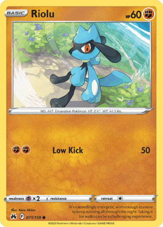 Riolu Reverse - Crown Zenith