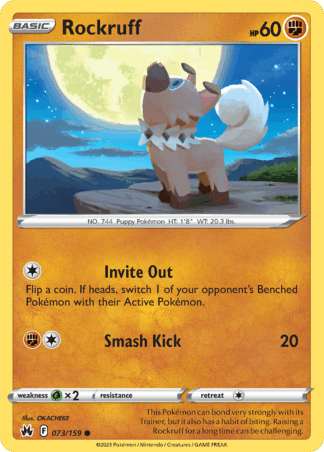 Rockruff Reverse - Crown Zenith