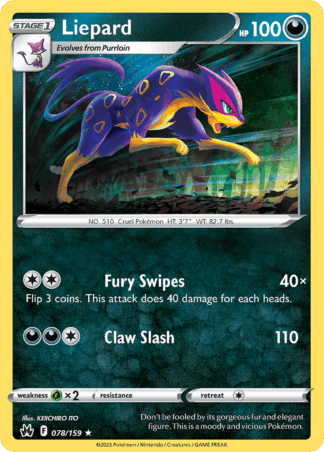 Liepard Reverse - Crown Zenith
