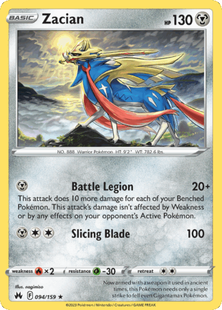 Zacian Reverse - Crown Zenith