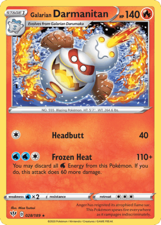 Galarian Darmanitan Reverse - Darkness Ablaze