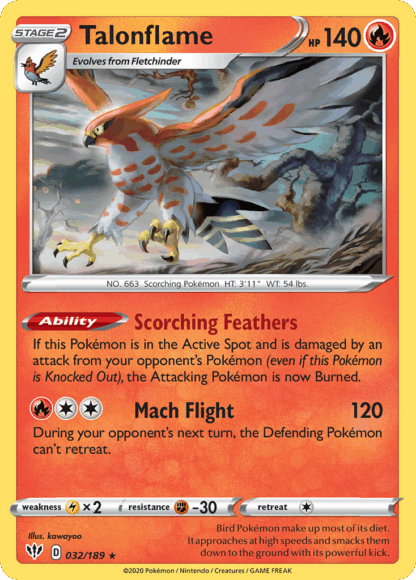 Talonflame Reverse - Darkness Ablaze