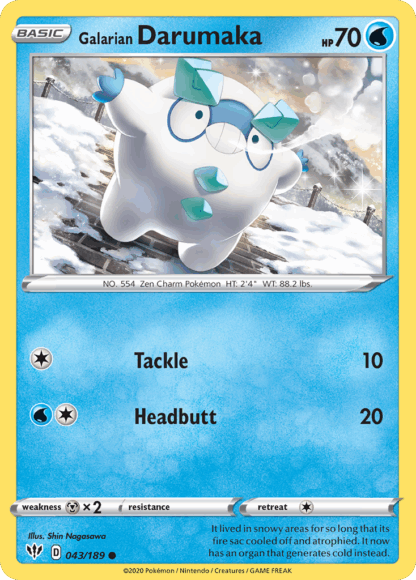 Galarian Darumaka Reverse - Darkness Ablaze