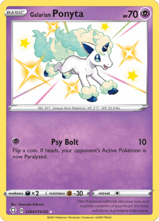Galarian Ponyta - Shining Fates Shiny Vault