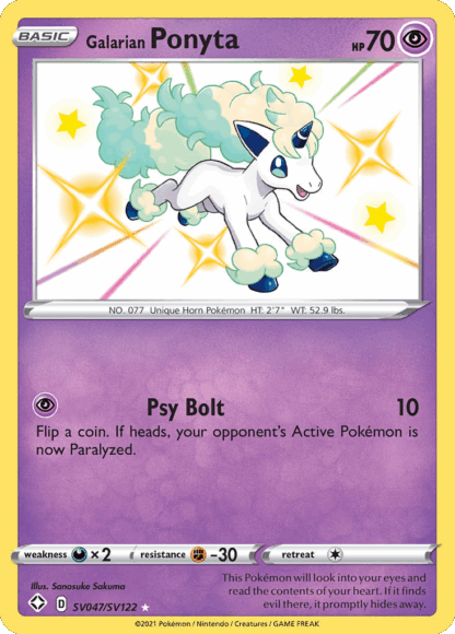 Galarian Ponyta - Shining Fates Shiny Vault