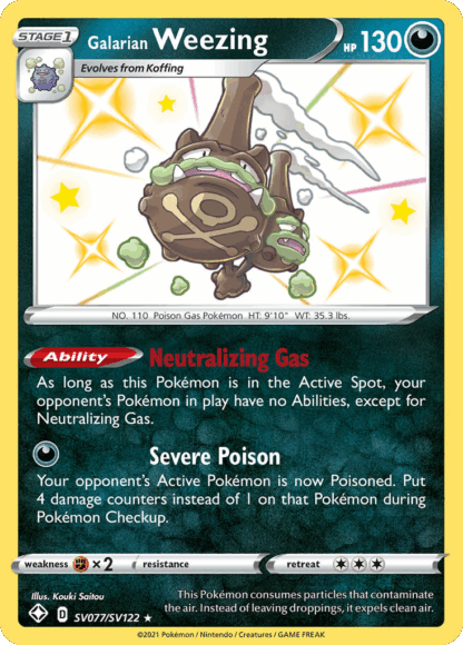 Galarian Weezing - Shining Fates Shiny Vault