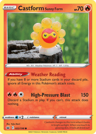 Castform Sunny Form Reverse - Chilling Reign