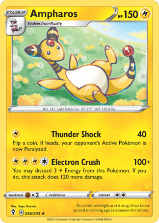 Ampharos Reverse - Evolving Skies