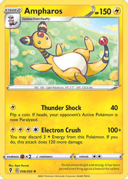 Ampharos Reverse - Evolving Skies