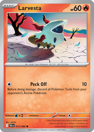Larvesta Poke Ball - Black Bolt