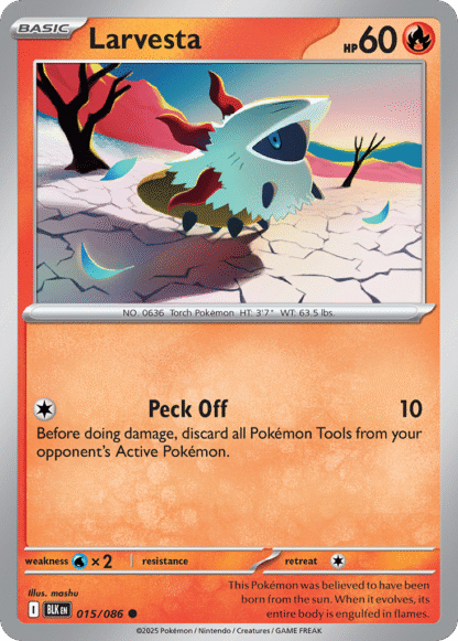 Larvesta Poke Ball - Black Bolt