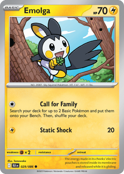 Emolga Poke Ball - Black Bolt