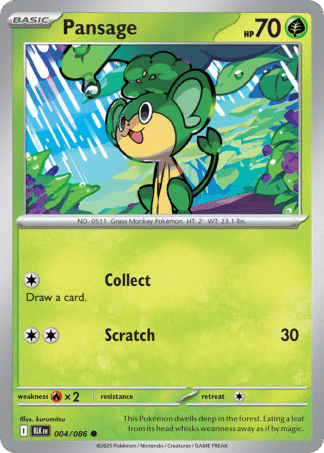 Pansage Master Ball - Black Bolt
