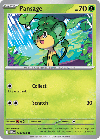 Pansage Master Ball - Black Bolt