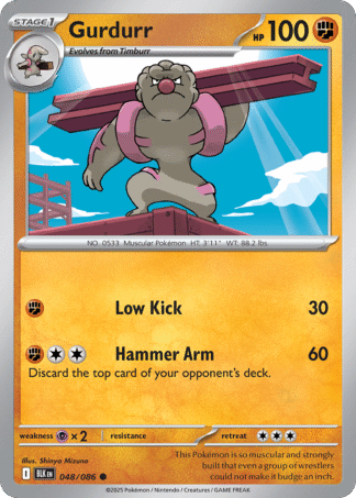 Gurdurr Poke Ball - Black Bolt