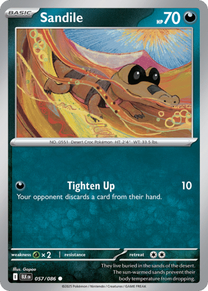 Sandile Poke Ball - Black Bolt
