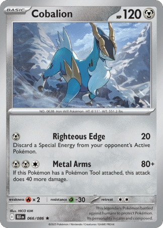 Cobalion Poke Ball - Black Bolt