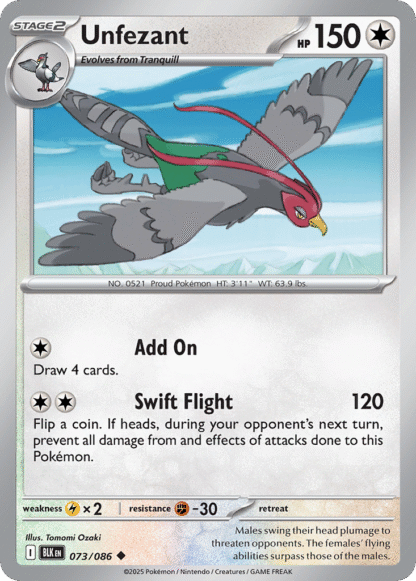 Unfezant Poke Ball - Black Bolt