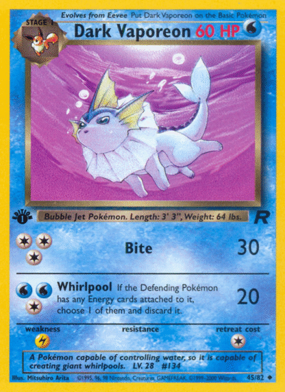 Dark Vaporeon - 1st Edition Team Rocket