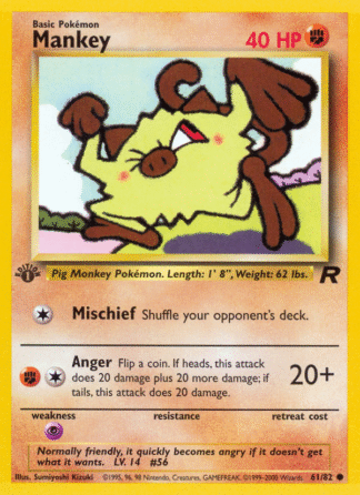 Mankey - 1st Edition Team Rocket