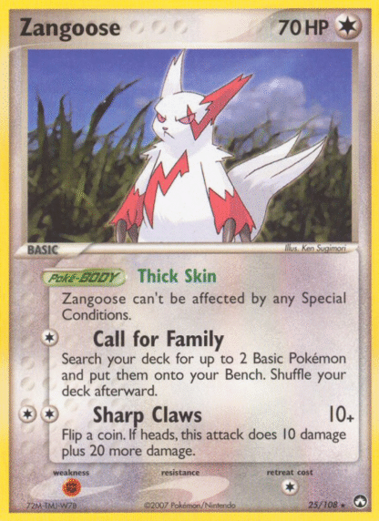Zangoose Reverse - Power Keepers