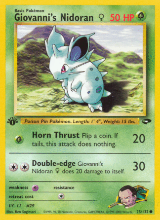 Giovanni's Nidoran ♀ - 1st Edition Gym Challenge