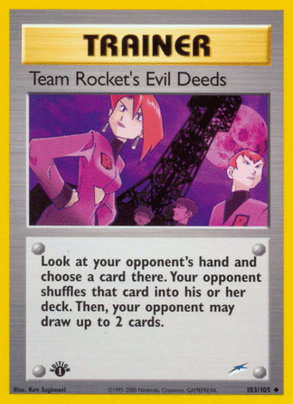 Team Rocket's Evil Deeds - Neo Destiny