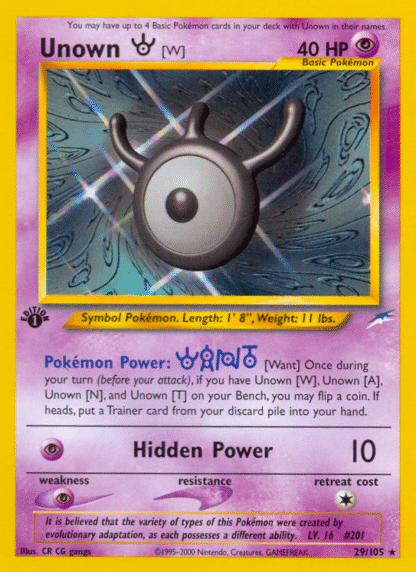 Unown [W] - Neo Destiny