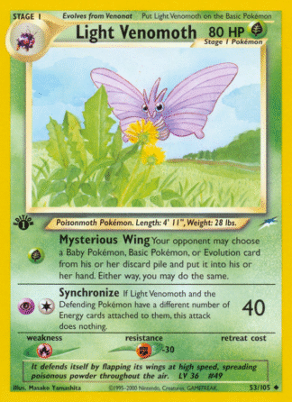 Light Venomoth - 1st Edition Neo Destiny