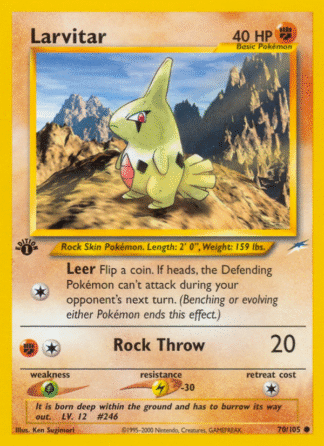 Larvitar - 1st Edition Neo Destiny