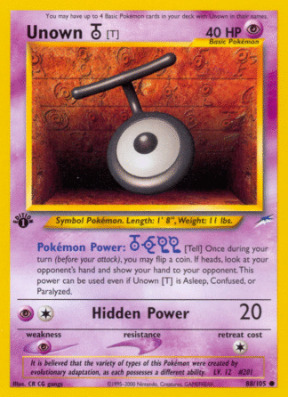Unown [T] - 1st Edition Neo Destiny