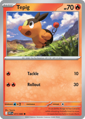 Tepig Reverse - White Flare