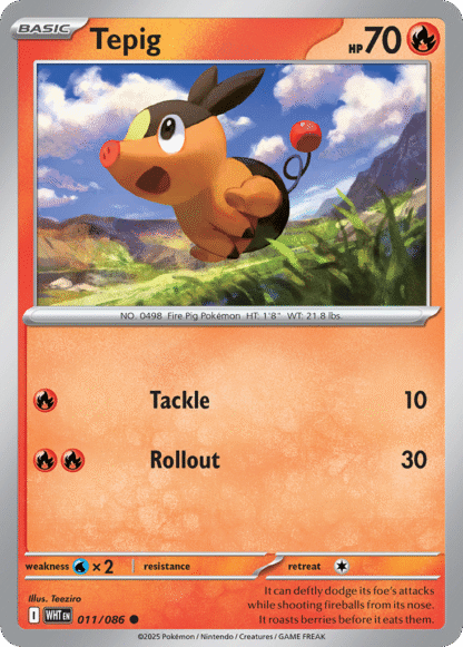 Tepig Reverse - White Flare