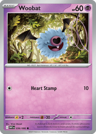 Woobat Reverse - White Flare