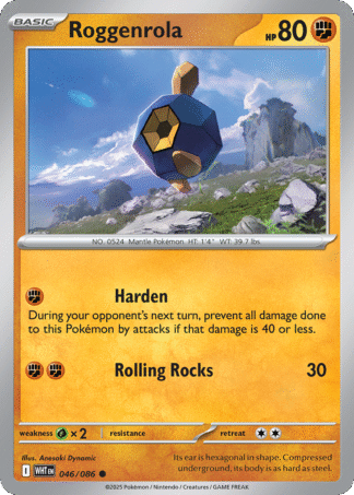 Roggenrola Reverse - White Flare