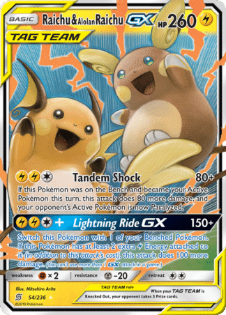 Raichu & Alolan Raichu-GX - Unified Minds