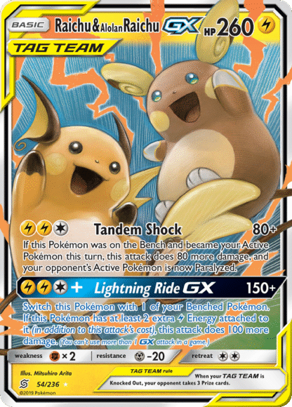 Raichu & Alolan Raichu-GX - Unified Minds