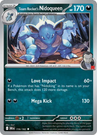 Team Rocket's Nidoqueen Reverse - Destined Rivals