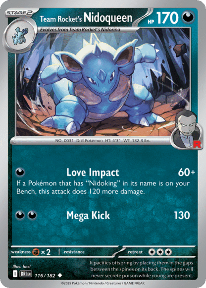 Team Rocket's Nidoqueen Reverse - Destined Rivals