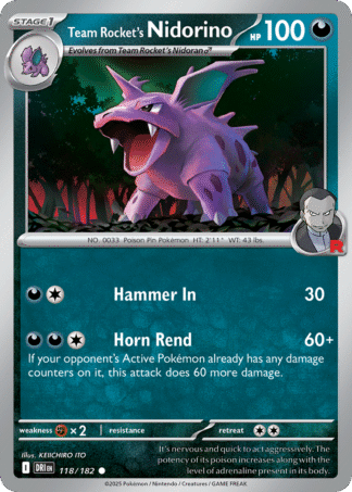 Team Rocket's Nidorino Reverse - Destined Rivals