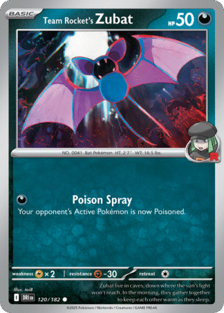 Team Rocket's Zubat Reverse - Destined Rivals