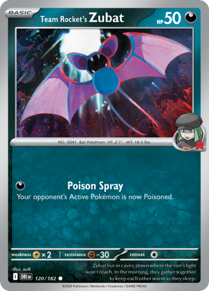Team Rocket's Zubat Reverse - Destined Rivals