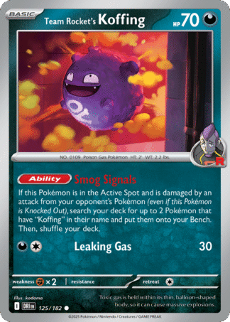 Team Rocket's Koffing Reverse - Destined Rivals