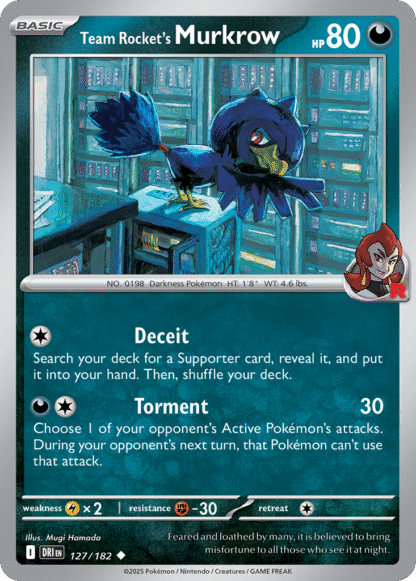Team Rocket's Murkrow Reverse - Destined Rivals
