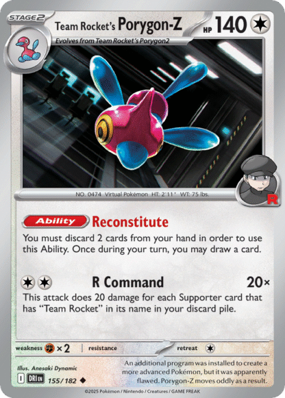 Team Rocket's Porygon-Z Reverse - Destined Rivals